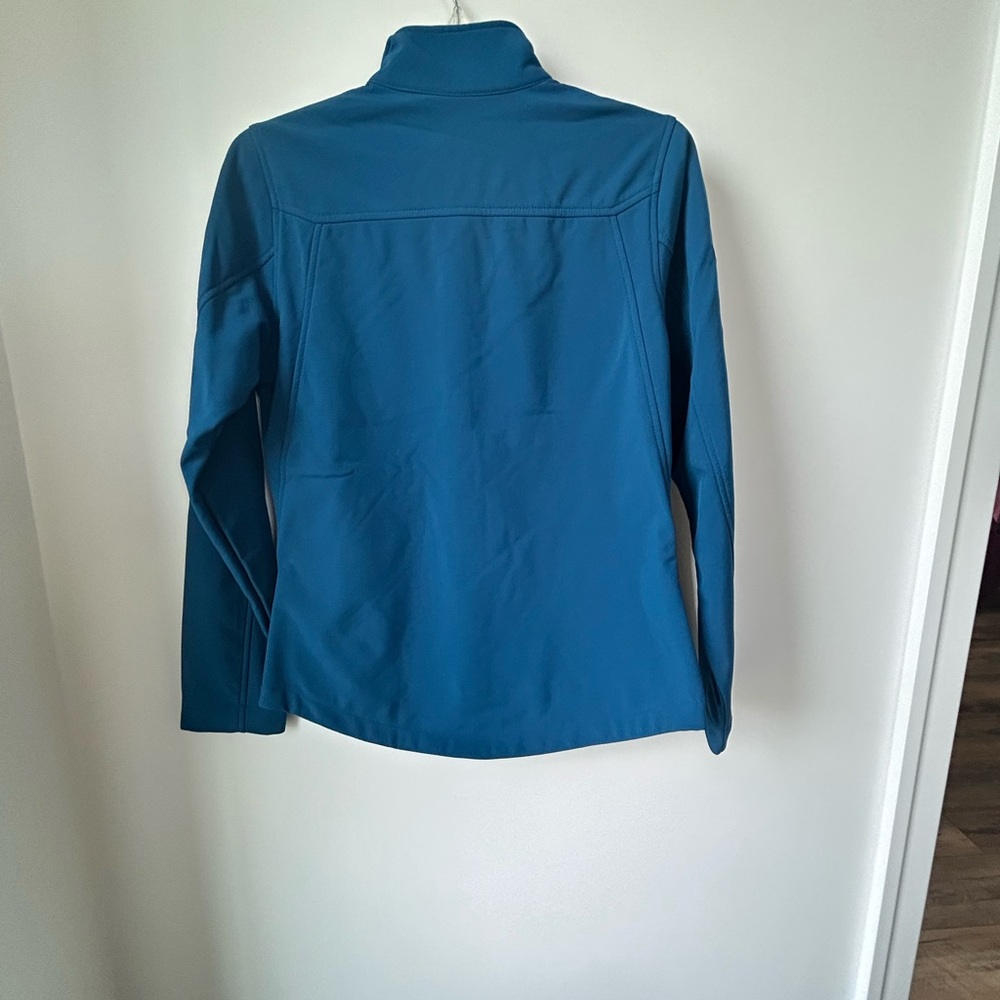 Ariat Teal Team Softshell Jacket Aztec Serape Pattern Embroidered Sleeve - Picture 7 of 13